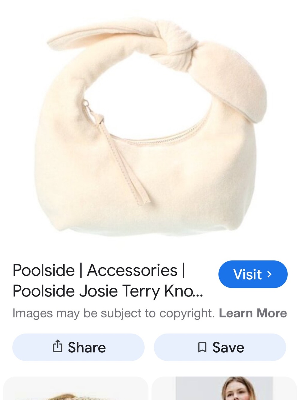 Poolside Josie Kids Terry Knot Handle Bag - pink